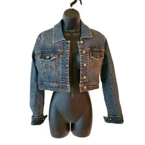 Wax Jeans Denim Jacket‎ Juniors Medium Trucker Style NWOT